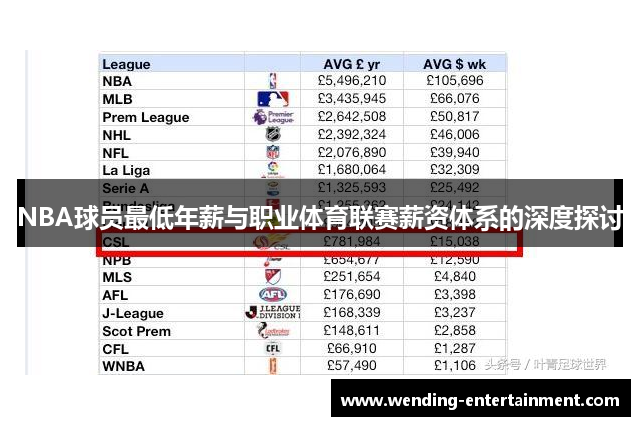 NBA球员最低年薪与职业体育联赛薪资体系的深度探讨